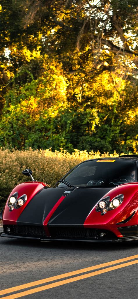 Download wallpaper red, Pagani, Zonda, hypercar, Pagani Zonda Cinque, section supercar in ...