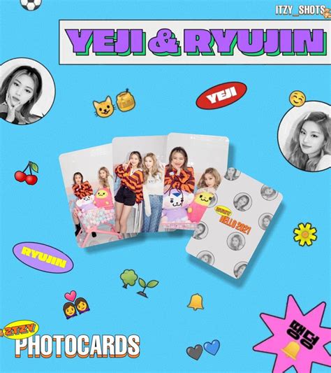 Tzy Yeji Ryujin Photocards Photo Cards Itzy Digital Art