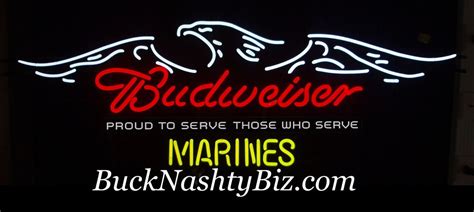 Budweiser Usmc Marines 4 Neon Beer Sign Bar Light Rare Flickr