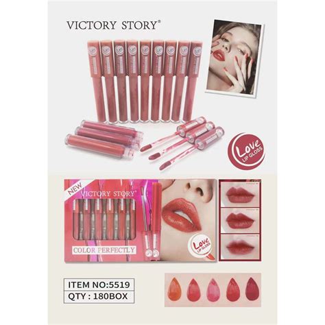Love Lip Gloss Color Perfectly Pc Victory Story Superb Long Lasting Waterproof Nude Lip