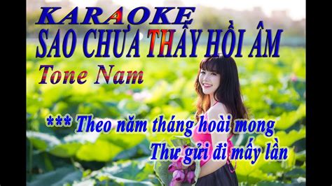 karaoke Sao Chưa Thấy Hồi Âm Tone Nam YouTube