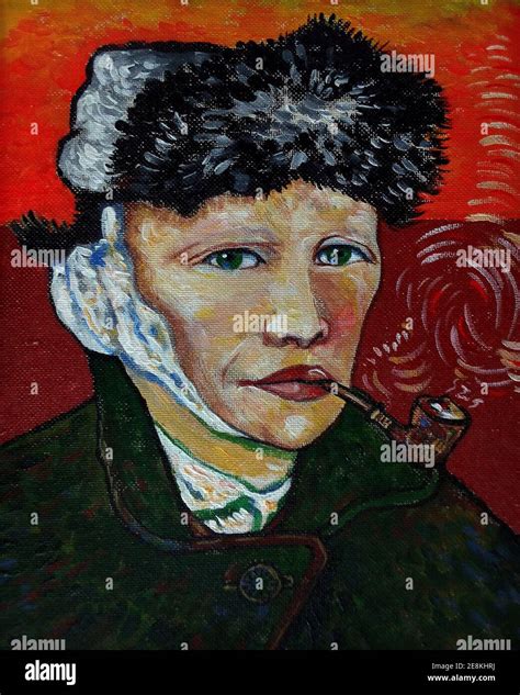 Oil Painting Abstract Art Man Face Background On Canvas Van Gogh