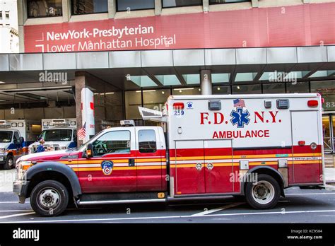 FDNY Ambulance infront of Neww York Presbyterian Hospital, Lower ...