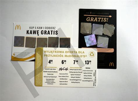 Koperta NOWA Bonifikarta McDonalds 2x Kawa 11894395369