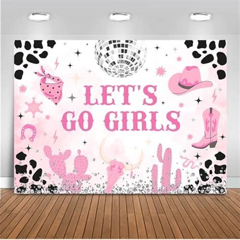 Amazon Mocsicka Western Cowgirl Backdrop Let S Go Girls Cowgirl