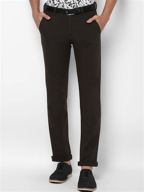 Buy Allen Solly Men Black Slim Fit Chinos Trousers Trousers For Men 16460376 Myntra