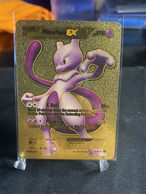 Mewtwo EX 98 99 HP170 Gold Foil Fan Art Pokemon Card Values MAVIN