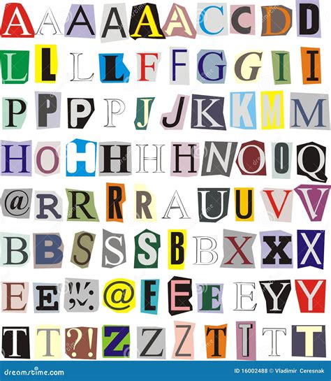 Alphabet Cut Out Of Paper Vector Illustration | CartoonDealer.com #16002488