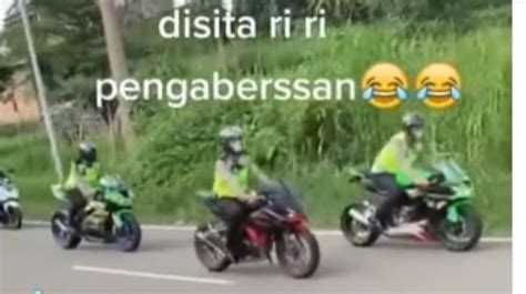 Viral Iring Iringan Polisi Kendarai Motor Sport Di Jalan Knalpot Bikin