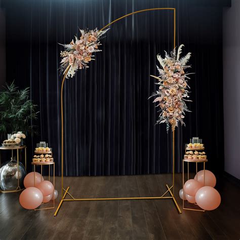 Gold Metal Wedding Arch Chiara Backdrop Stand