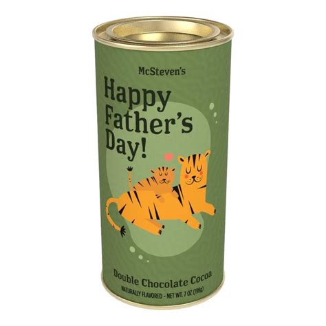 Happy Fathers Day Double Chocolate Cocoa 7oz Round Tin Happy