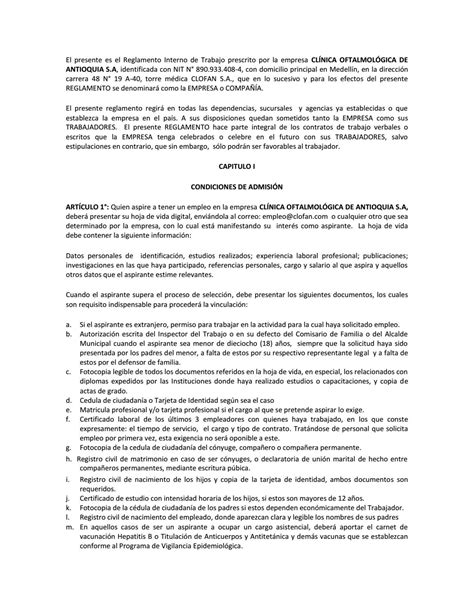 Modelo De Reglamento Interno De Trabajo Ecuador 2022 2024 Company