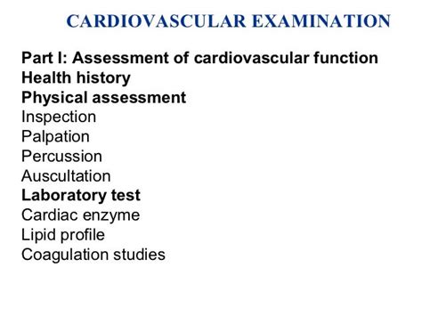 Cardiovascular Physical Assessment