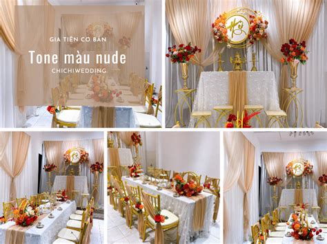 GIA TIÊN CƠ BẢN TONE MÀU NUDE ĐƠN GIẢN QUẬN GÒ VẤP Chi Chi Wedding Event