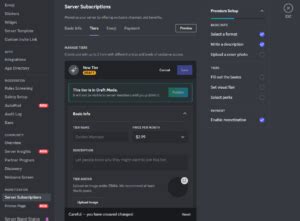 How To Enable Server Subscriptions In Discord Discord Server