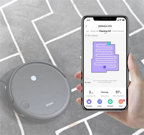 Робот-пылесос 360 Robot Vacuum Cleaner C50-1 Black + полный набор ...