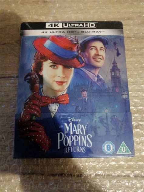 Mary Poppins Returns Blu Ray Steelbook Zavvi Neuf Sous Blister Eur 38