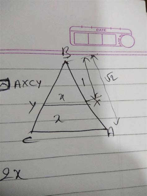 In Figure The Line Segment Xy Is Parallel To Side Ac Of Abc And It