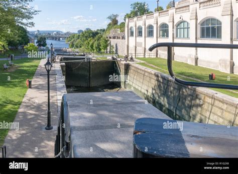 Rideau Canal Locks in Ottawa City, Ontario, Canada Stock Photo - Alamy