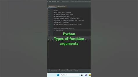 Types Of Function Arguments Python Youtube