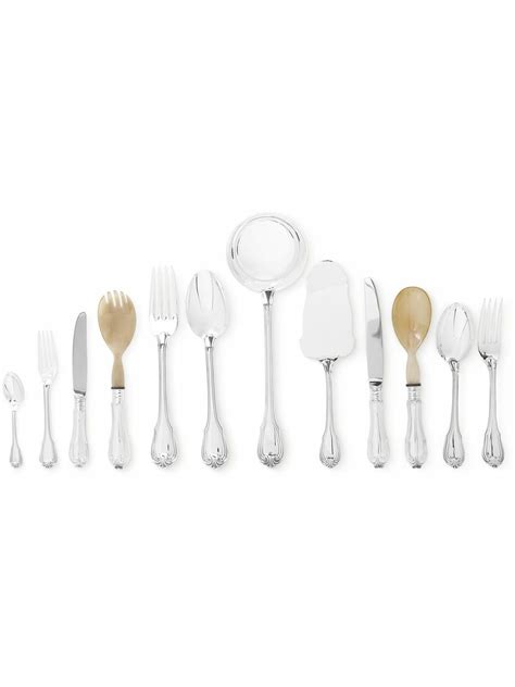 Buccellati - Borgia Sterling Silver and Bamboo Cutlery Set Buccellati