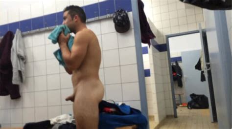 Italian Footballer With Hairy Cock Caught Naked In Locker Room My
