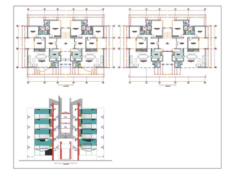 Edificio De Departamentos En Autocad Descargar Cad Gratis Kb