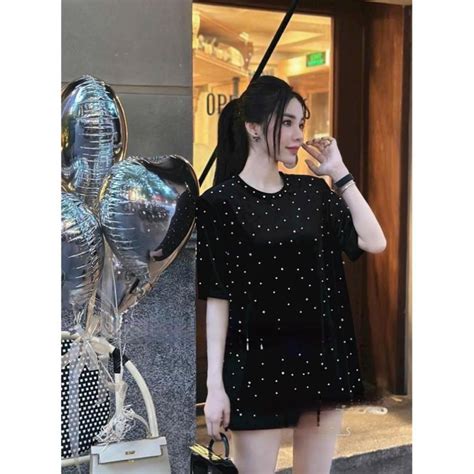 Hàng Hot Áo Nhung Đính Đá Kim Sa Unisex Form Rộng Dấu Quần Hot Shopee Việt Nam