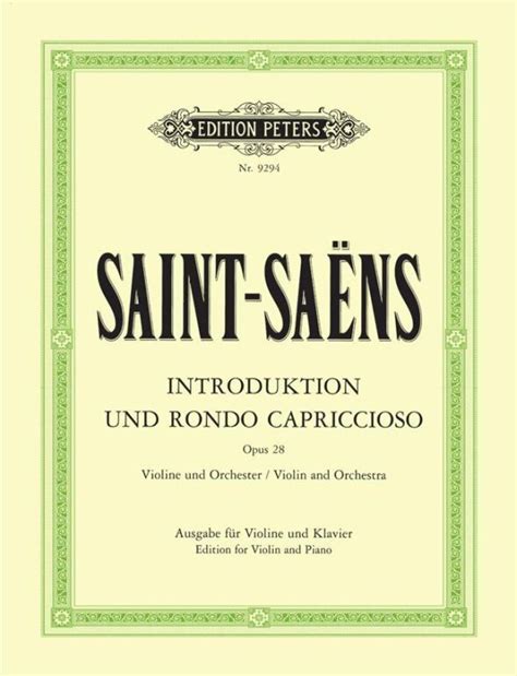 Saint Sa Ns Introduction And Rondo Capriccioso Op Online Sheet