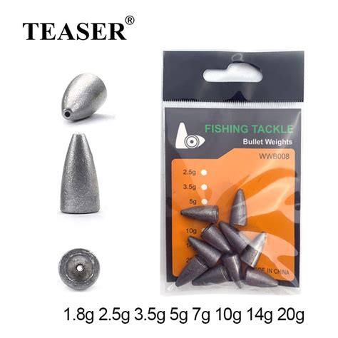 Teaser G G Bullet Jig Head Quality Bullet Drop Water Sinkers