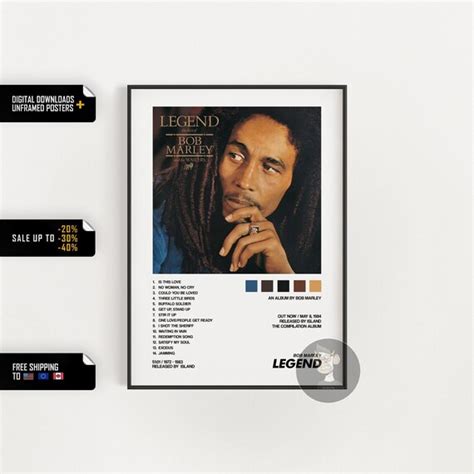 Bob Marley Legend Album Cover Poster - Etsy