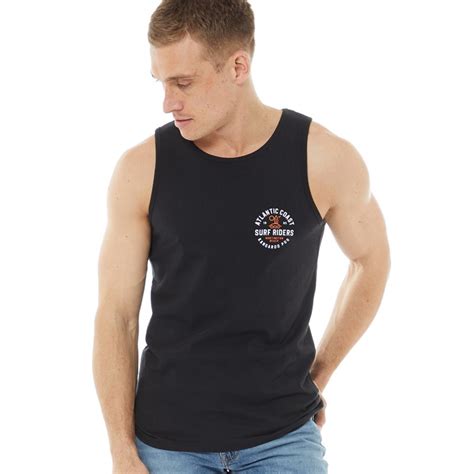 Buy Kangaroo Poo Mens Muscle Back Vest Black White