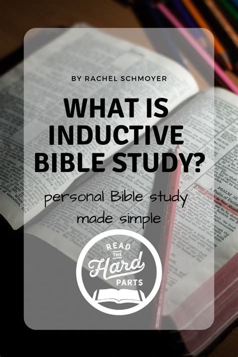 Personal Bible Study Made Simple What Is Inductive Bible Study Read