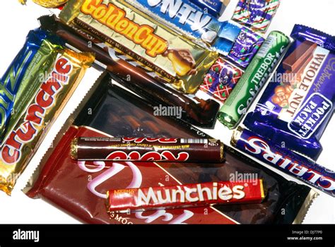 Assorted Chocolate Bars Stock Photo - Alamy