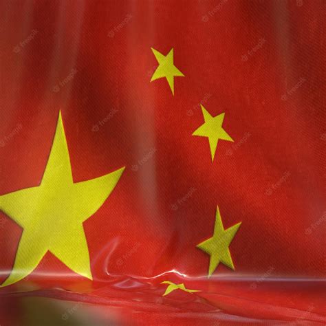 Premium Photo | A red flag with a yellow star and the word china on it