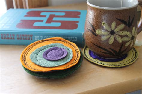 Crazy Felt Coasters {felt Contributor} Sugar Bee Crafts