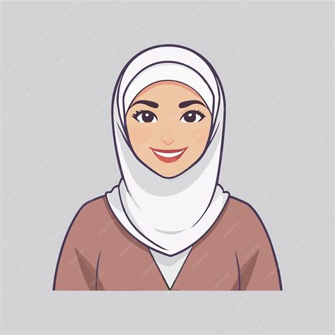 Premium Vector Hijab Girl Cartoon Illustration Vector Design