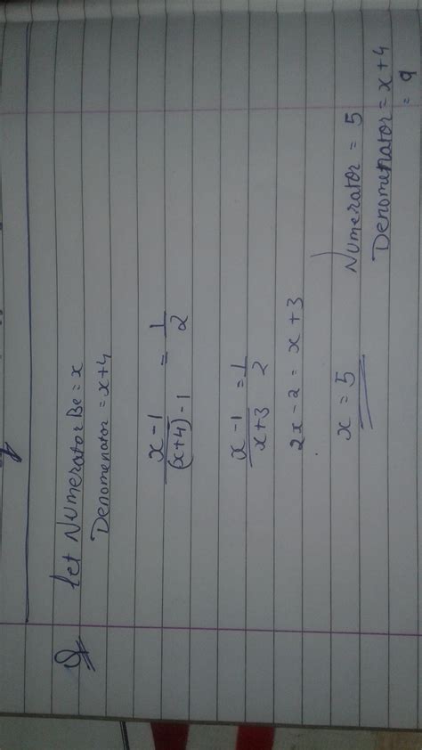 The Denominator Of A Fraction Is More Than Its Numerator On