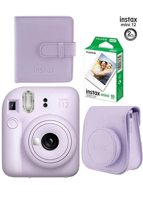 Fujifilm Instax Mini 12 Fotoğraf Makinesi 10 lu Film Ve Albümlü Çantalı