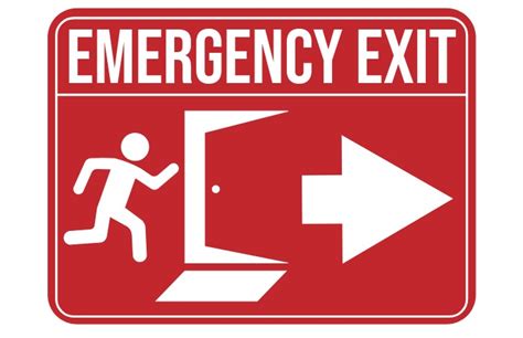 Emergency Exit Sign Template Postermywall