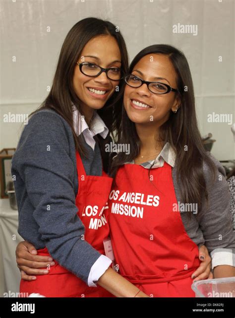Zoe Saldana and sister Cicely Saldana 75th anniversary of the Los