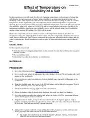 Effect Of Temperature On The Solubility Of A Salt ChemCollective Copy