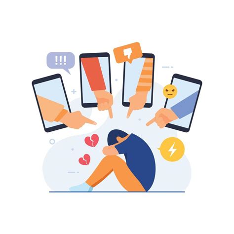 cyber bullying  social networks   abuse concept