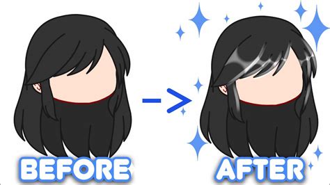 Easy Hair Shading Tutorial Gacha Club Ibispaint X Youtube