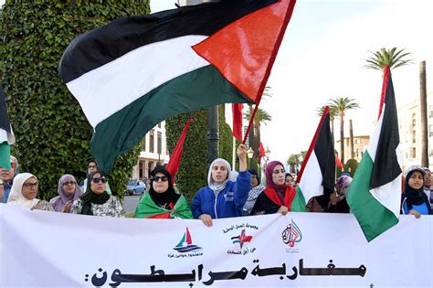 مسيرة بالرباط تتضامن مع الشعب الفلسطيني