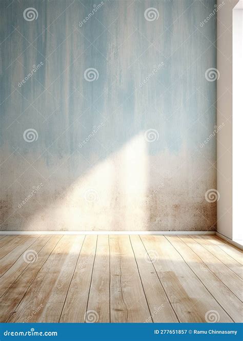 Concrete Wall Texture, with Light Wooden Floor Stock Illustration ...