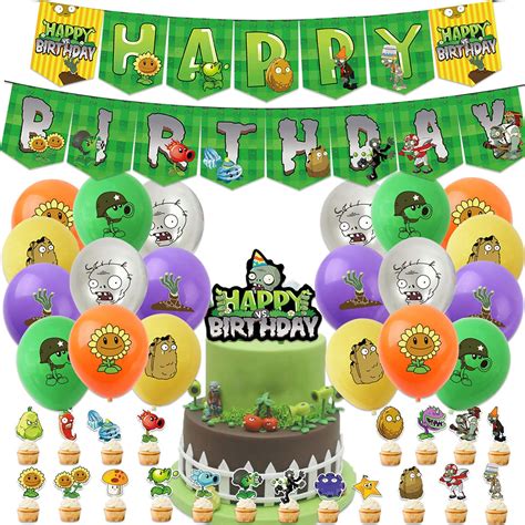 Buy ADILAIDUN 43Pieces S Play Game Zombies Party Supplies Including PVZ