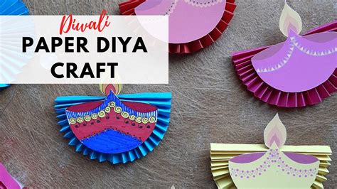 Diwali Paper Diya Craft Easy Paper Diya YouTube