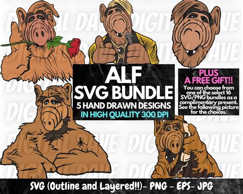 Alf Svg Bundle Cricut Alf Svg Alf Silhouette Svg Alf Svg Etsy