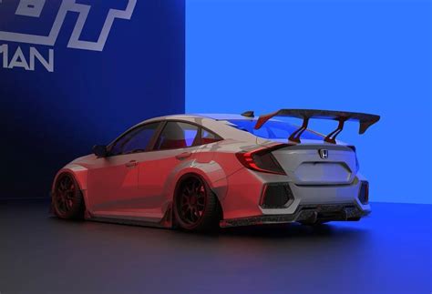 Robot Craftsman Carbon Fiber Widebody Kit For Honda Civic 10th Gen Performance Speedshop